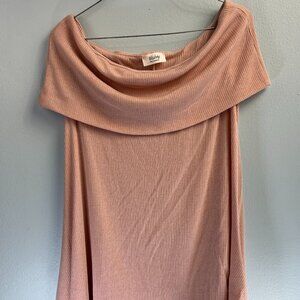 Bluivy Strapless Knit Tunic Top- Light Pink - Medium